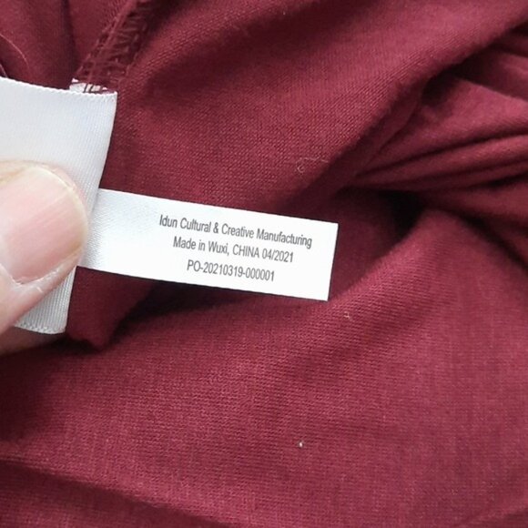 Tillyou NWT Wine Red Maternity Adjustable Spaghetti Straps Midi Slip Dress SizeS - Picture 9 of 10